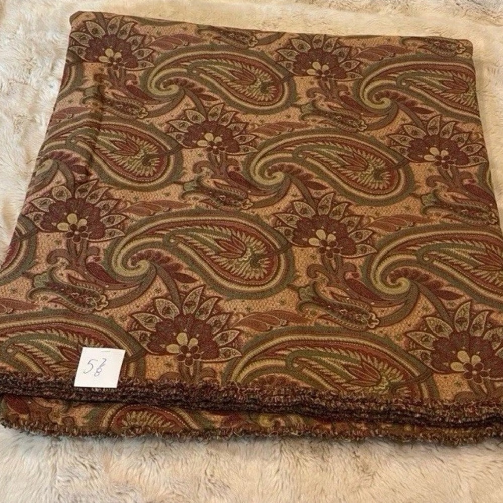 Heavy Weight Mid Century Modern Damask Jacquard Upholstery Fabric 5 7/8 yards